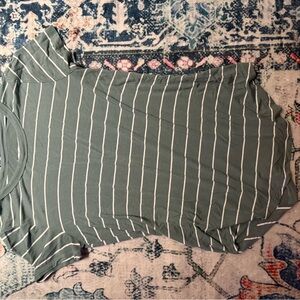 Striped Green Women's Shirt